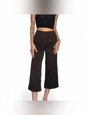 Y2K Casual Low Rise Brown Capri Pants by I.N Studio Size 4P